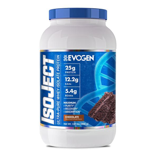 Combo Isoject Whey Protein Isolate, Hỗ trợ tăng cơ đẳng cấp của Evogen - Kèm bình lắc Evogen (Màu Đen)