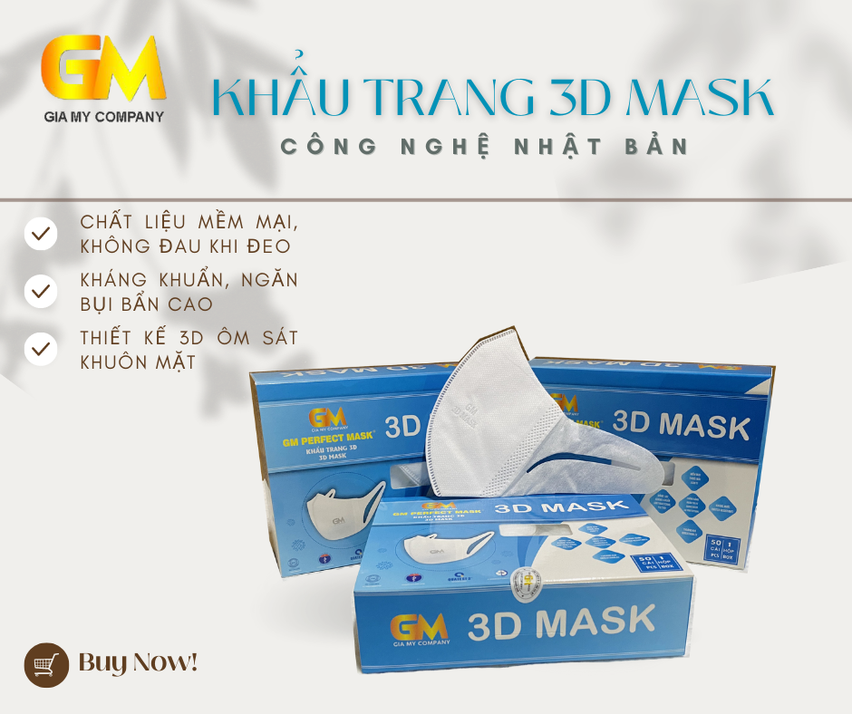 Khẩu trang 3D Mask Gia Mỹ hộp 50 cái