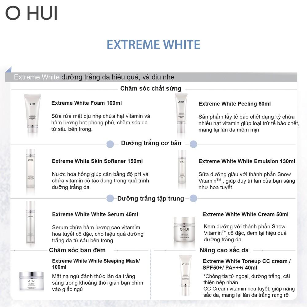 Combo 5 gói Kem dưỡng trắng OHUI Extreme White 1ml/gói Gimmick