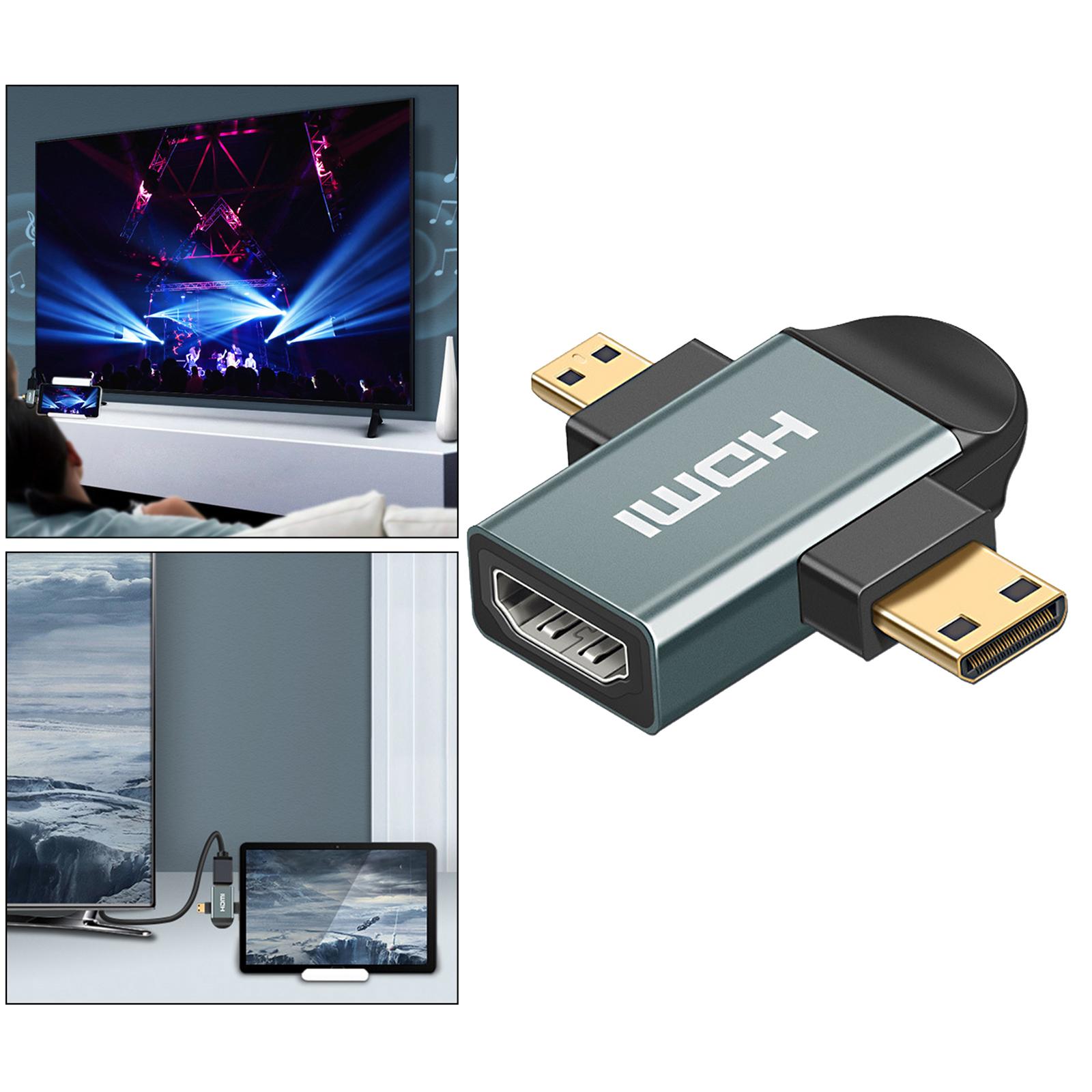 Micro HDMI Male to Female HDMI Adapter 2K HD Connector Cable Converter