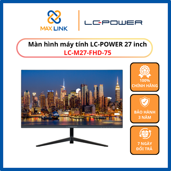 Màn hình máy tính LC-POWER 27 inch LC-M27-FHD-75 Hàng Chính Hãng