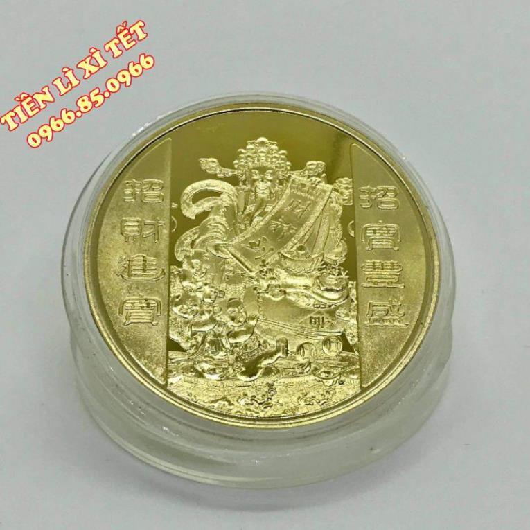 Xu Hình Thần Tài Mạ Vàng Kèm Túi Gấm Đỏ Tài Lộc. SỈ LẺ GIÁ CỰC TỐT