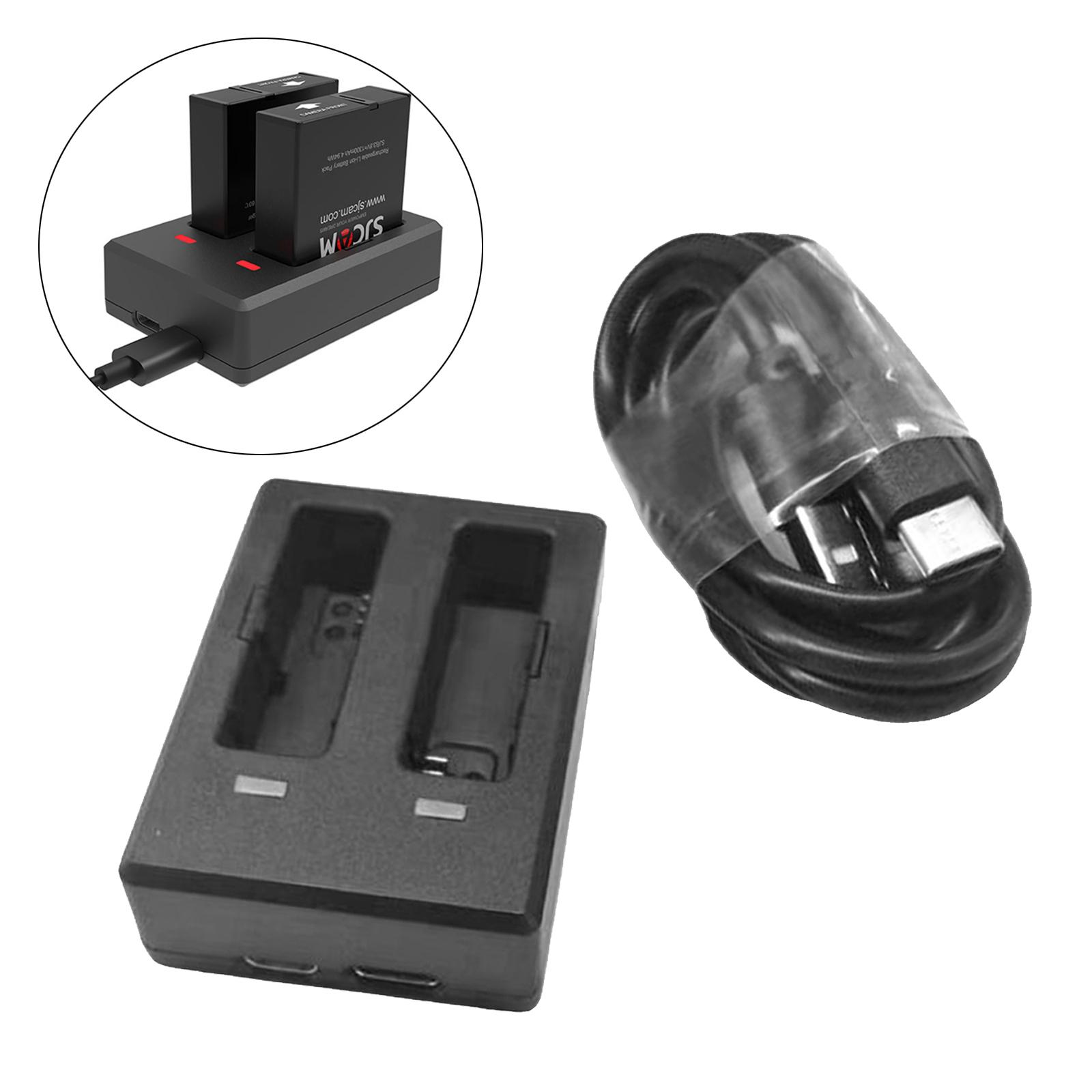 Dual-Slot Battery Charger Travel Charger for  SJ8 Air/Pro/Plus Cameras