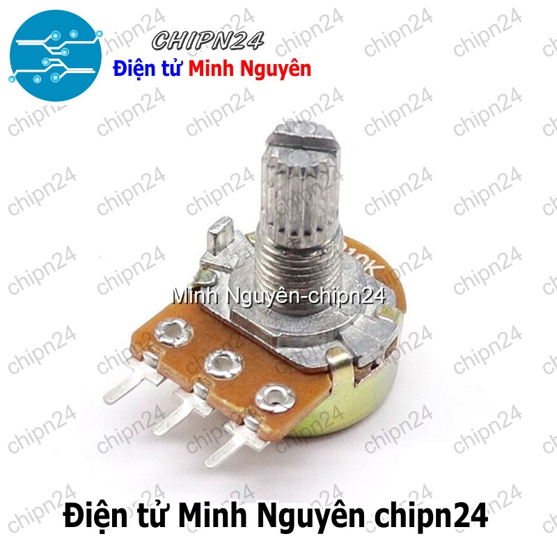 [3 chiếc] (F32) Biến trở Volume đơn (1K/2K/5K/10K/20K/50K/100K/250K/500K/1M) - [Chọn Loại