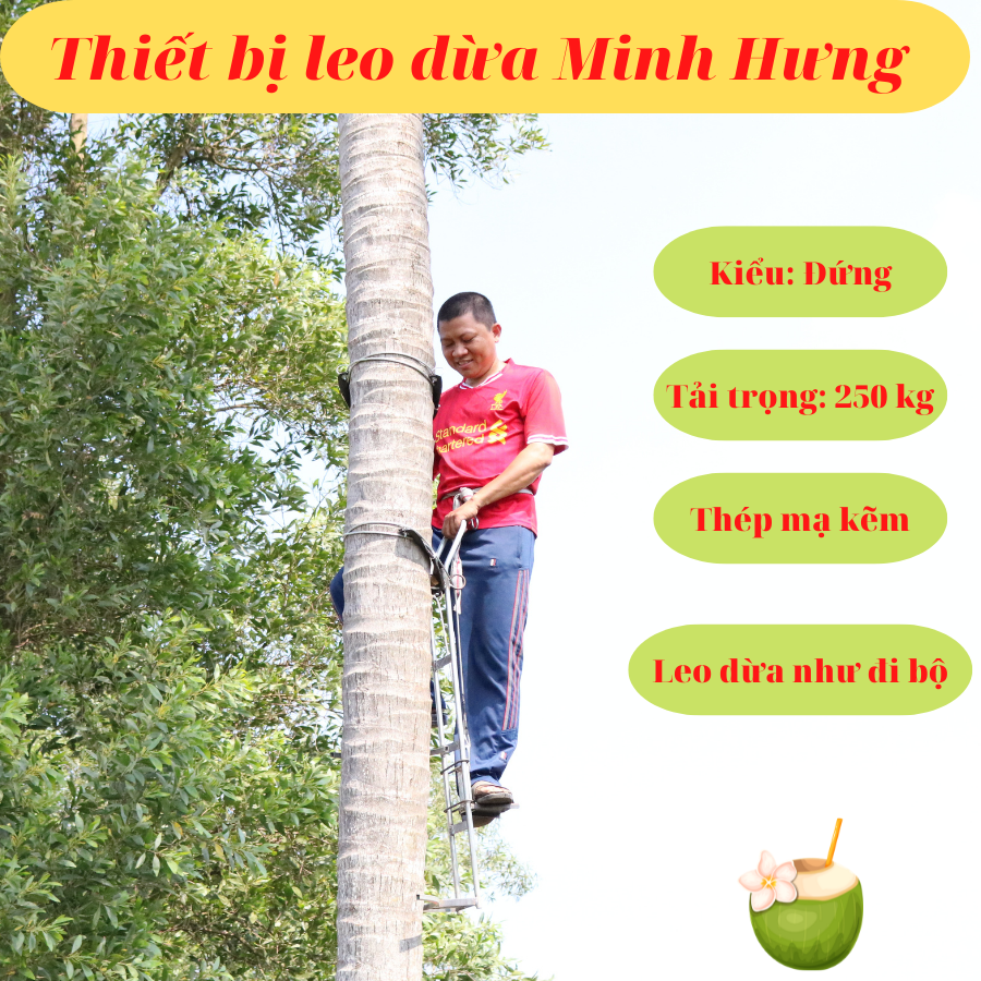 Thiết bị leo dừa kiểu đứng siêu nhanh