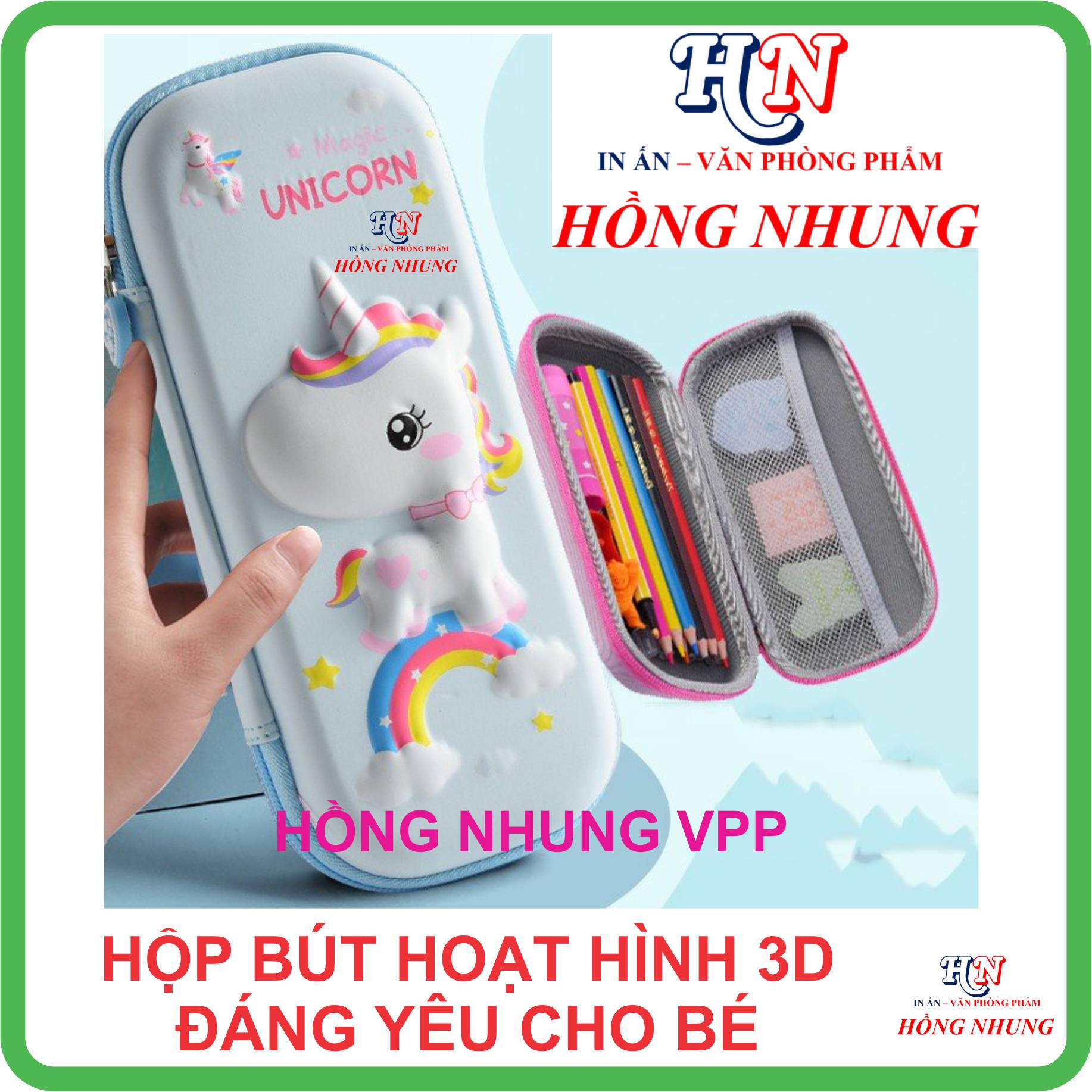 Hộp Bút Trẻ Em Hoạt Hình 3D đáng yêu Cho Bé - NHIỀU MẪU ĐẸP, BẮT MẮT