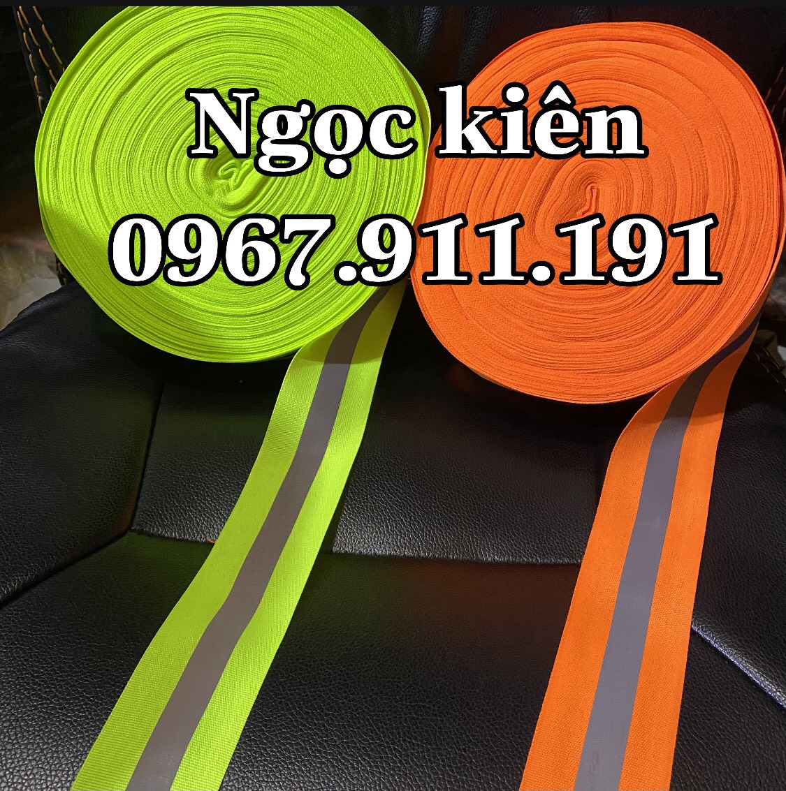 Dây vải phản quang phân luồng giao thông bản 5cm dài 100 mét