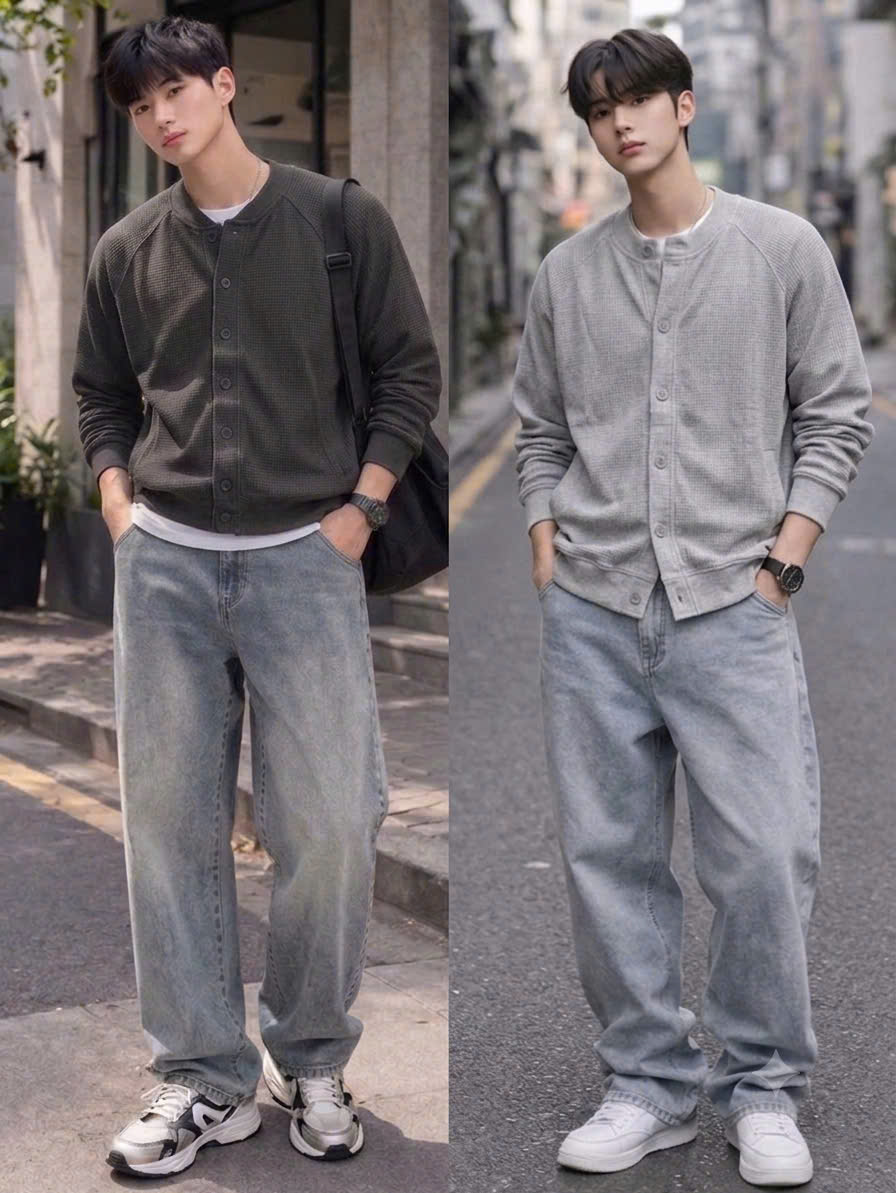 Áo khoác Unisex Basic, chất tổ ong dày dặn, Áo khoác nam đẹp, kiểu dáng basic Nam Nữ mặc được, kiểu trẻ trung, NeSa Shop T55