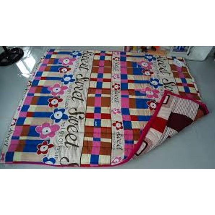 Topper Lót Nệm / Đệm Văn Phòng / Nệm Cuộn Trải Sàn Kiểu Nhật + Kèm 1 Áo Gối : Nhiều Mẫu - Giao Màu Ngẫu Nhiên