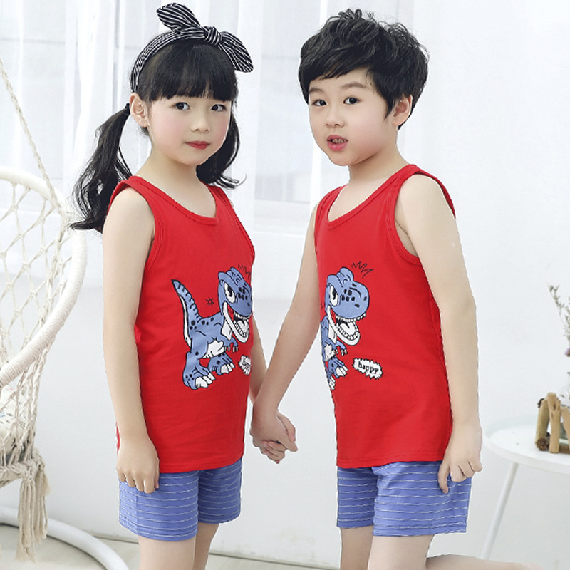 Bộ đồ cho bé trai hình thú chất liệu thun cotton tháng mát 106