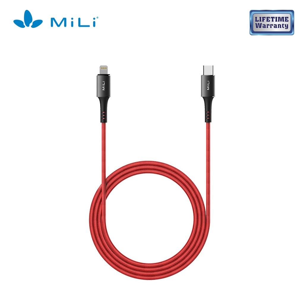 Combo sạc nhanh MiLi PD33W GaN - HC-H33 và Cáp sạc USB C to L MiLi HI-L90RD - Hàng Chính Hãng