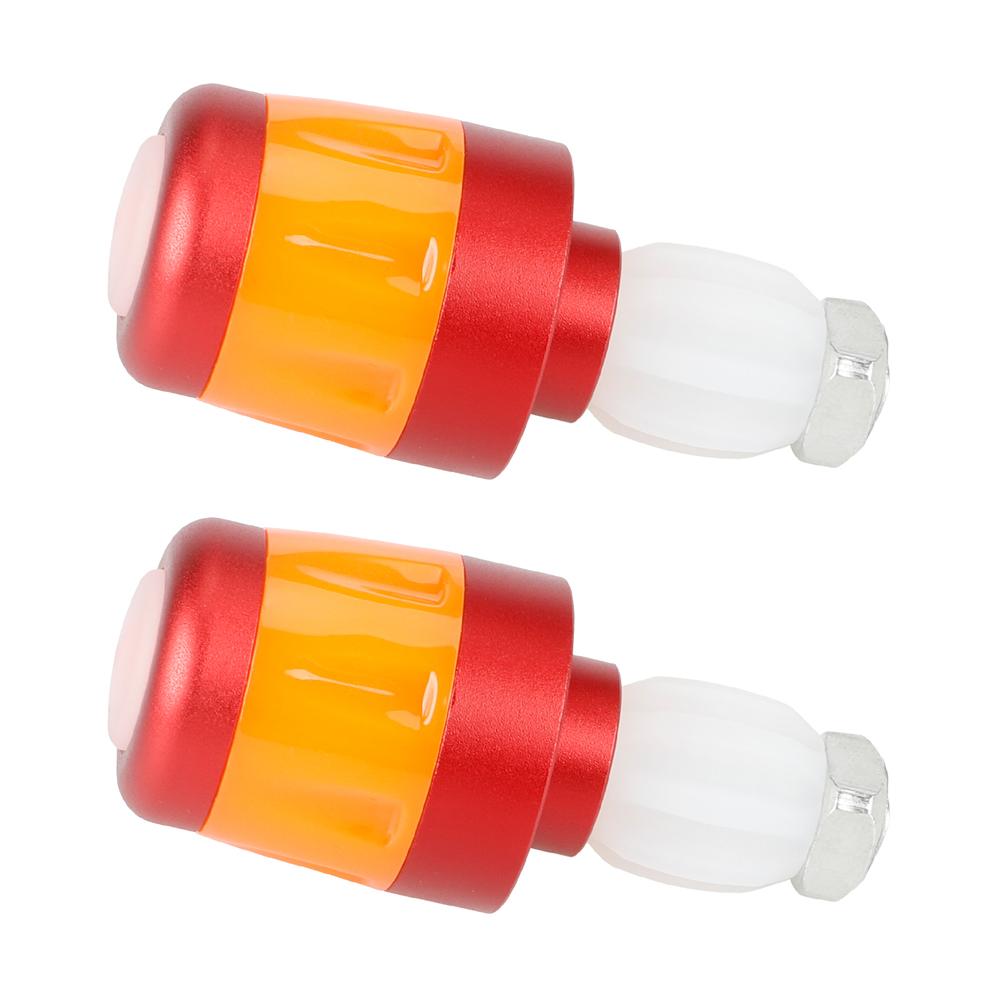 2pcs Electric Scooter Handlebar Lights LED Warning Light Handlebar Plug Waterproof & Dustproof