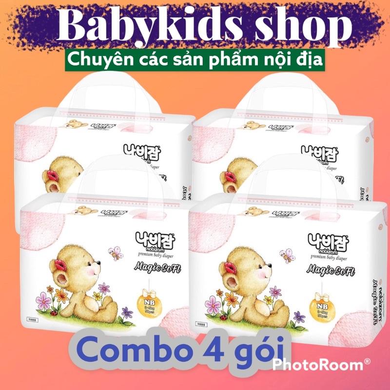 COMBO 4 gói Bỉm Nabizam Magic Soft dán/quần cao cấp siêu mỏng / mềm mại cho da bé