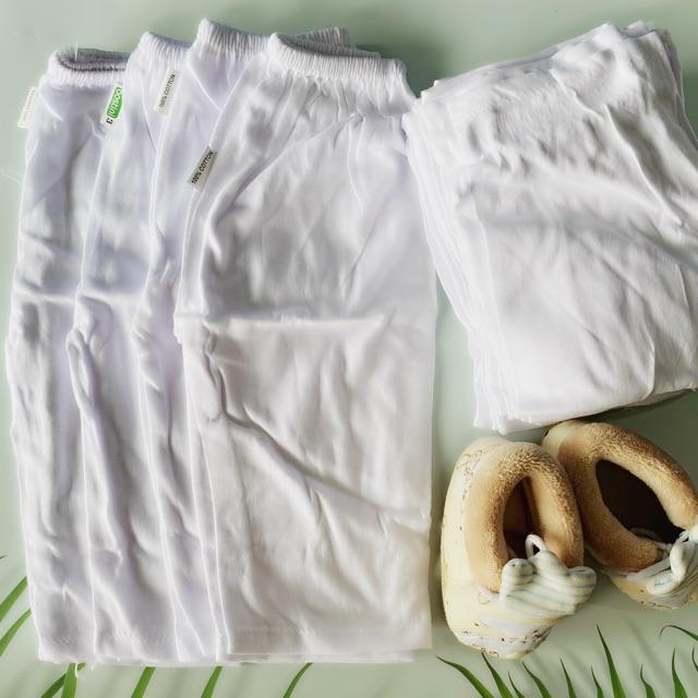 Quần Dài Cho Bé Bosini Trắng 100% Cotton