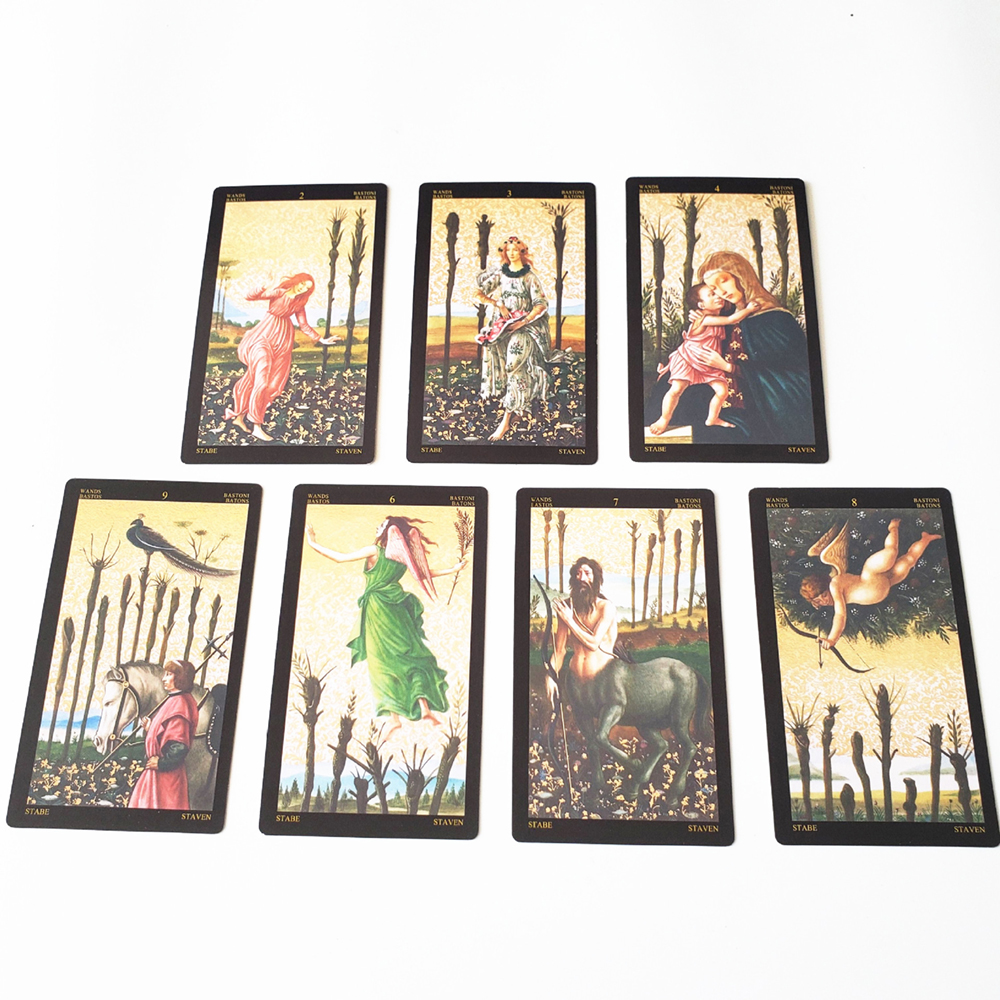 [Size Gốc] Bài Tarot Golden Botticelli Tarot 78 Lá Tặng Đá Thanh Tẩy Và Hướng Dẫn