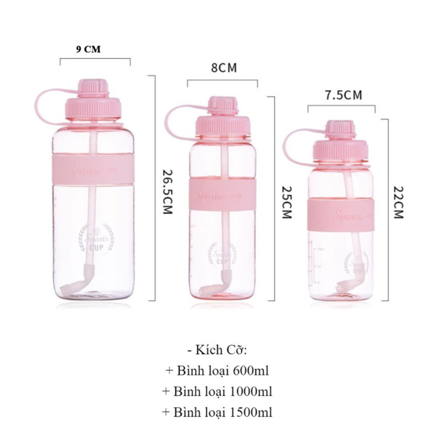 Bình đựng nước thể thao 1000ml, trắng Livingon CH-WTB-1000-WH