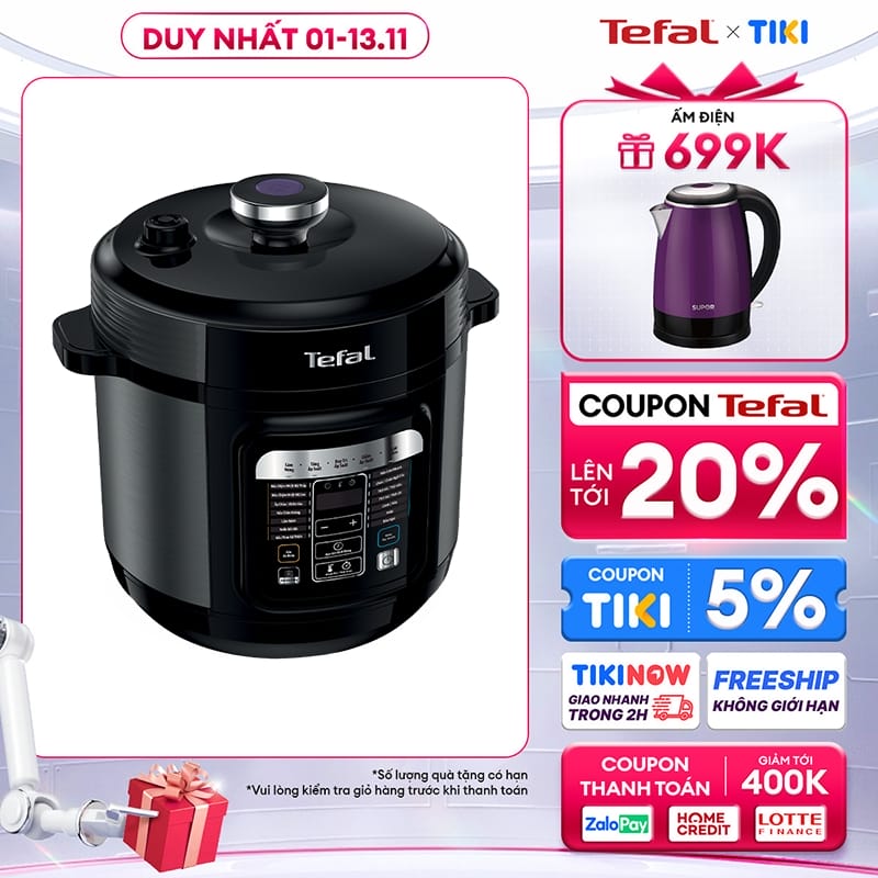 Nồi áp suất điện đa năng 6L Tefal CY601868 - Hàng chính hãng