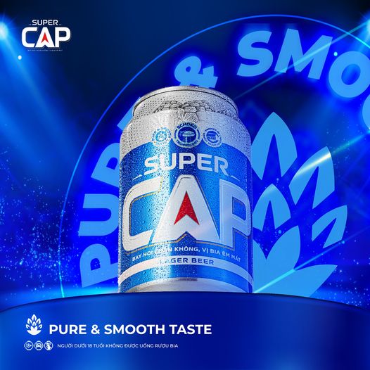 Bia SUPER CAP combo 3 thùng ( 24 lon 330ml)