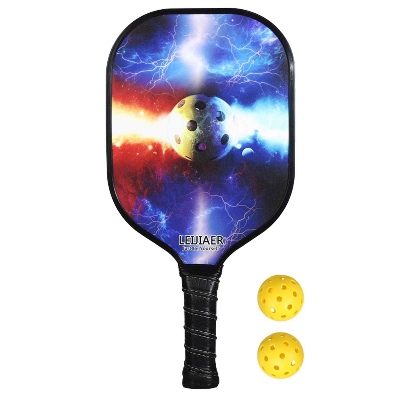 Set 1 Vợt Và 2 Bóng Đánh Pickleball Bằng Sợi Carbon Siêu Nhẹ Leijiaer