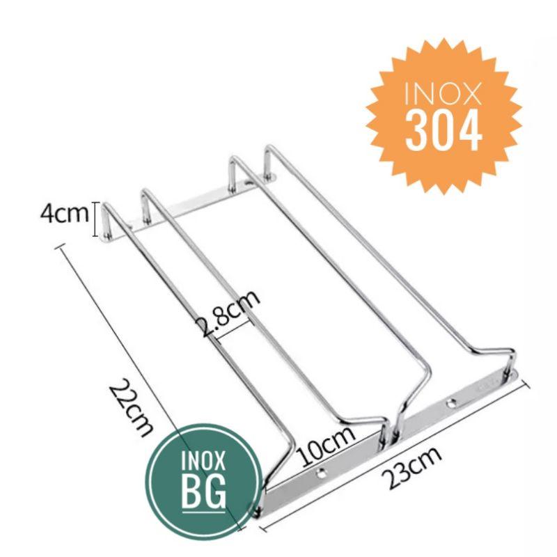 Treo ly, gài ly 1/2/3 hàng bắt trần cho tủ sâu 22cm