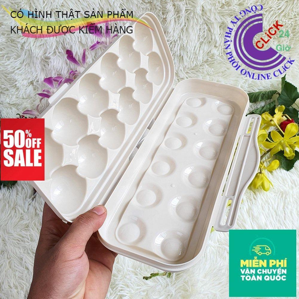 Combo 2 Hộp Đựng Trứng 12 Ngăn Có Khóa Cài Không Sợ Rơi, Nắp Đậy Kín Rất Dầy, Bảo Quản Trứng Lâu - Hàng Cao Cấp