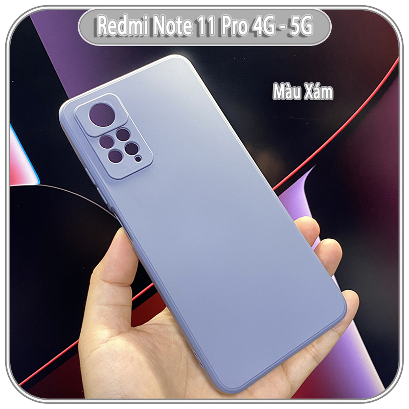 Ốp lưng cho Xiaomi Redmi Note 11 Pro 4G 5G Choice viền vuông dẻo lót nhung che camera