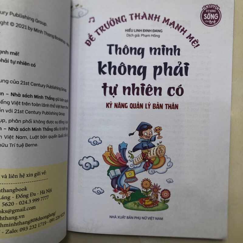 Sách - Kỹ năng quản lý bản thân - Thông minh không phải tự nhiên có - MT