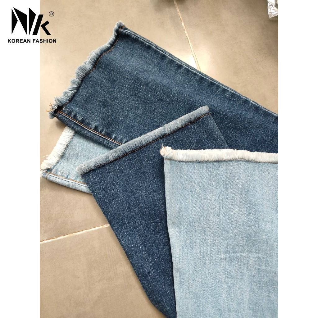 Quần Jeans Nữ Ống Loe NK FASHION Dáng Bó Ống Vảy Tua Rua NKFQU2011015