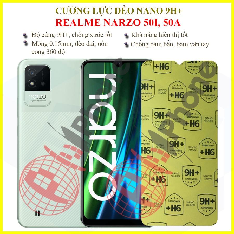 Dán cường lực dẻo nano dành cho Realme Narzo 50A, 50I