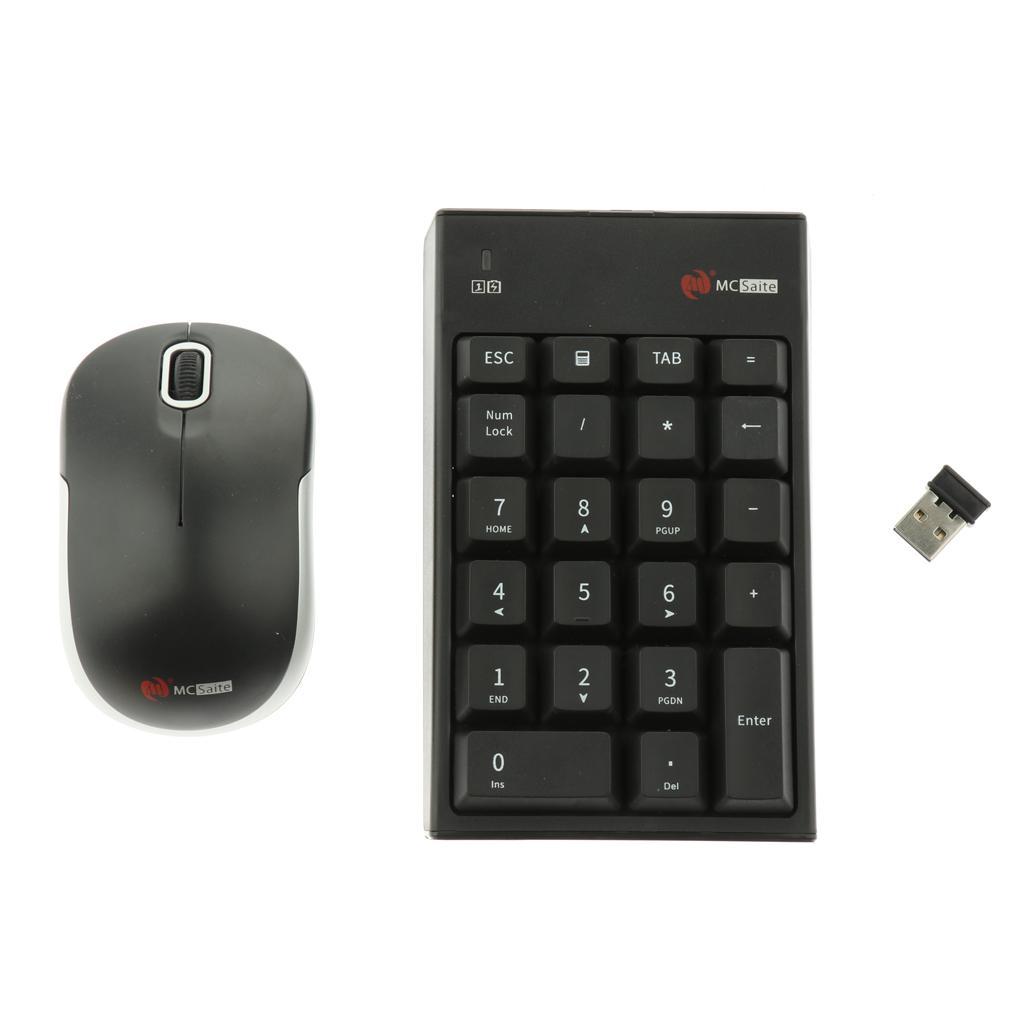 USB Numeric Keypad and Mouse Combo, 2.4G Wireless Portable Number Pad-22 Key