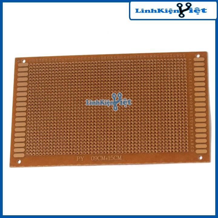 Bộ 2 Tấm PCB Phíp Đồng Đục Lỗ 9x15Cm ( nâu )