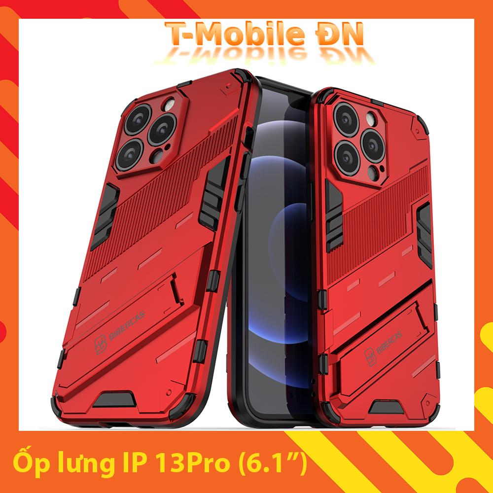 Ốp lưng cho iPhone 13 Pro, Ốp chống sốc Iron Man PUNK cao cấp kèm giá đỡ cho iPhone 13 Pro