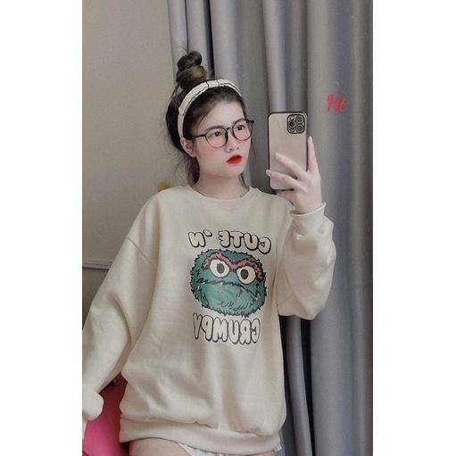 Áo Sweater thú mặt xanh cute H2A