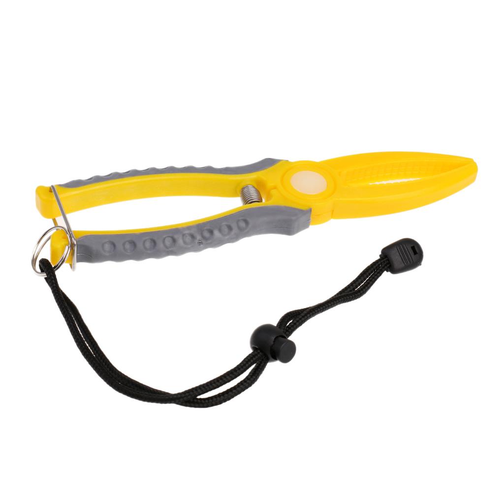Plastic Grip Clamp Fishing Pliers Lip Gripper Grabber Clip with Lanyard