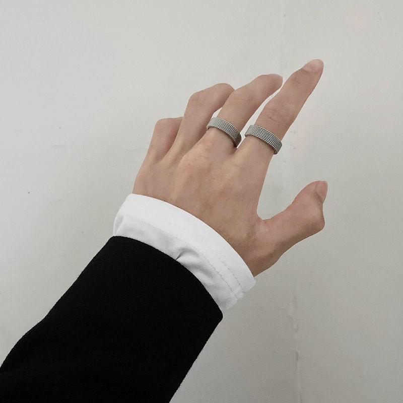 Nhẫn Nam Nữ Xích Elas Ring Phong Cách Hiphop Màu Đen Bạc Đẹp Cao Cấp - Nhẫn Chất liệu Titan Không Gỉ - Elas Ring -CamCam
