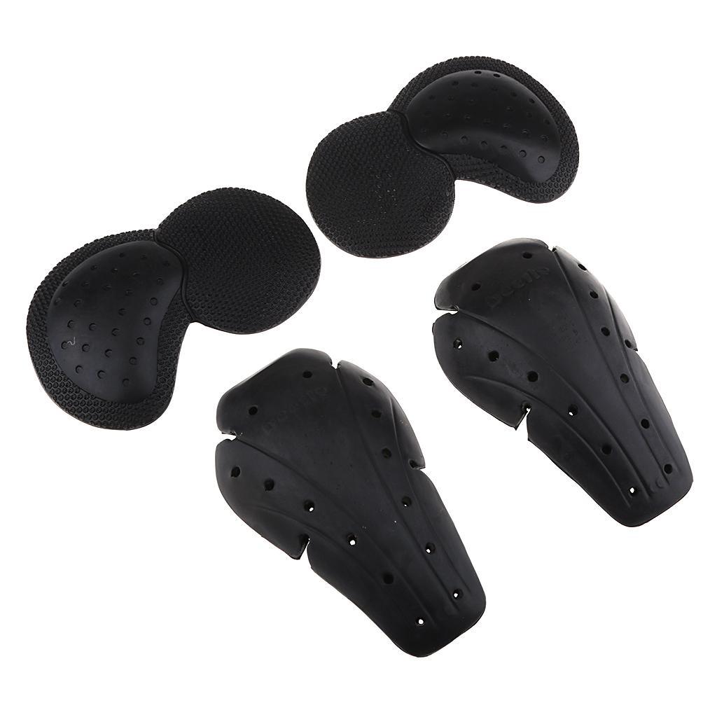 Motorcycle Motocross CE Approved Armour Hip & Knee Protection Pads Yellow