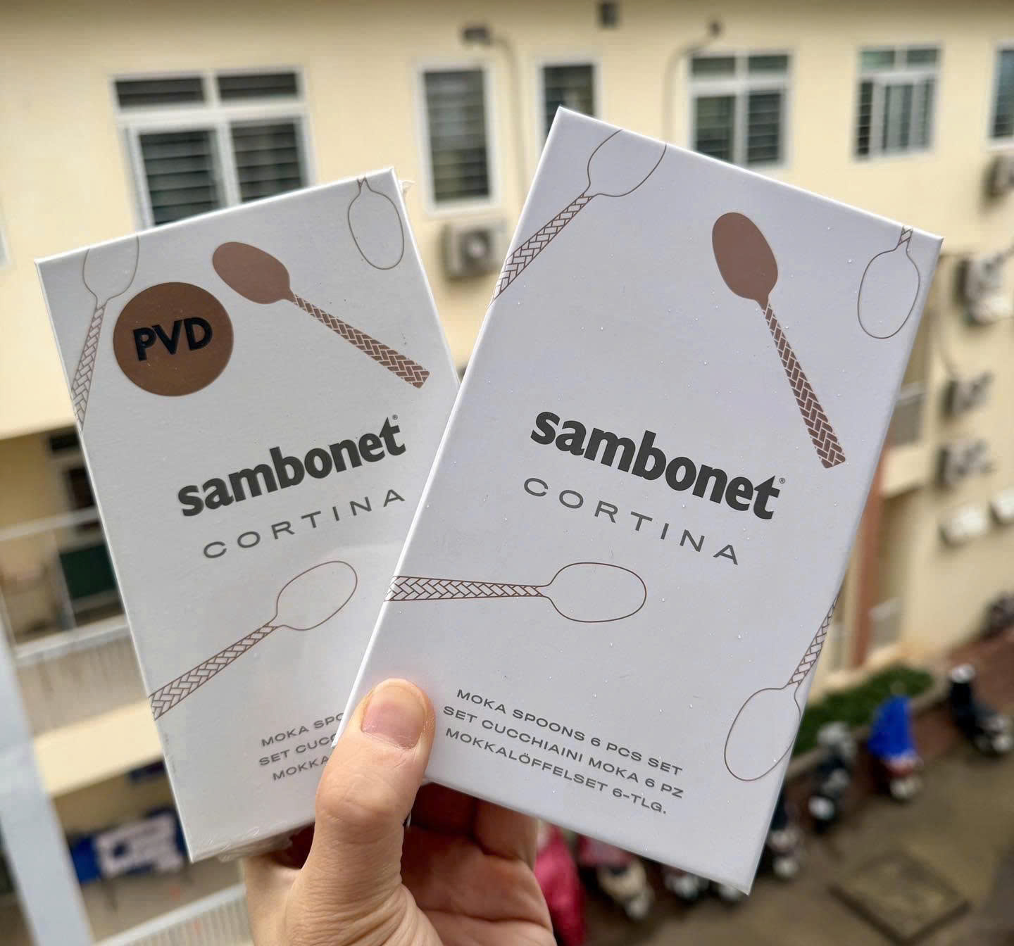 Set 6 thìa Moka Sambonet Hàng chính hãng