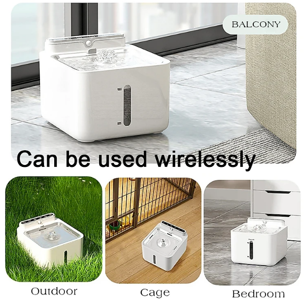 Máy Cấp Nước Tự Động cho Mèo Hồng Ngoại có bộ lọc Wireless