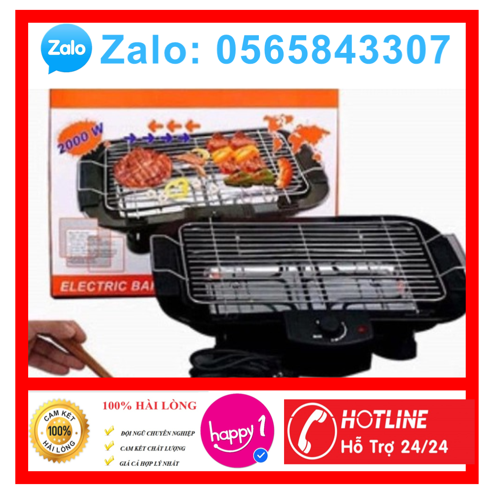 Bếp Nướng Điện Không Khói electric Barbecure grill 2000W - BBQ - Electric Barbecue Grill bếp nướng thông minh