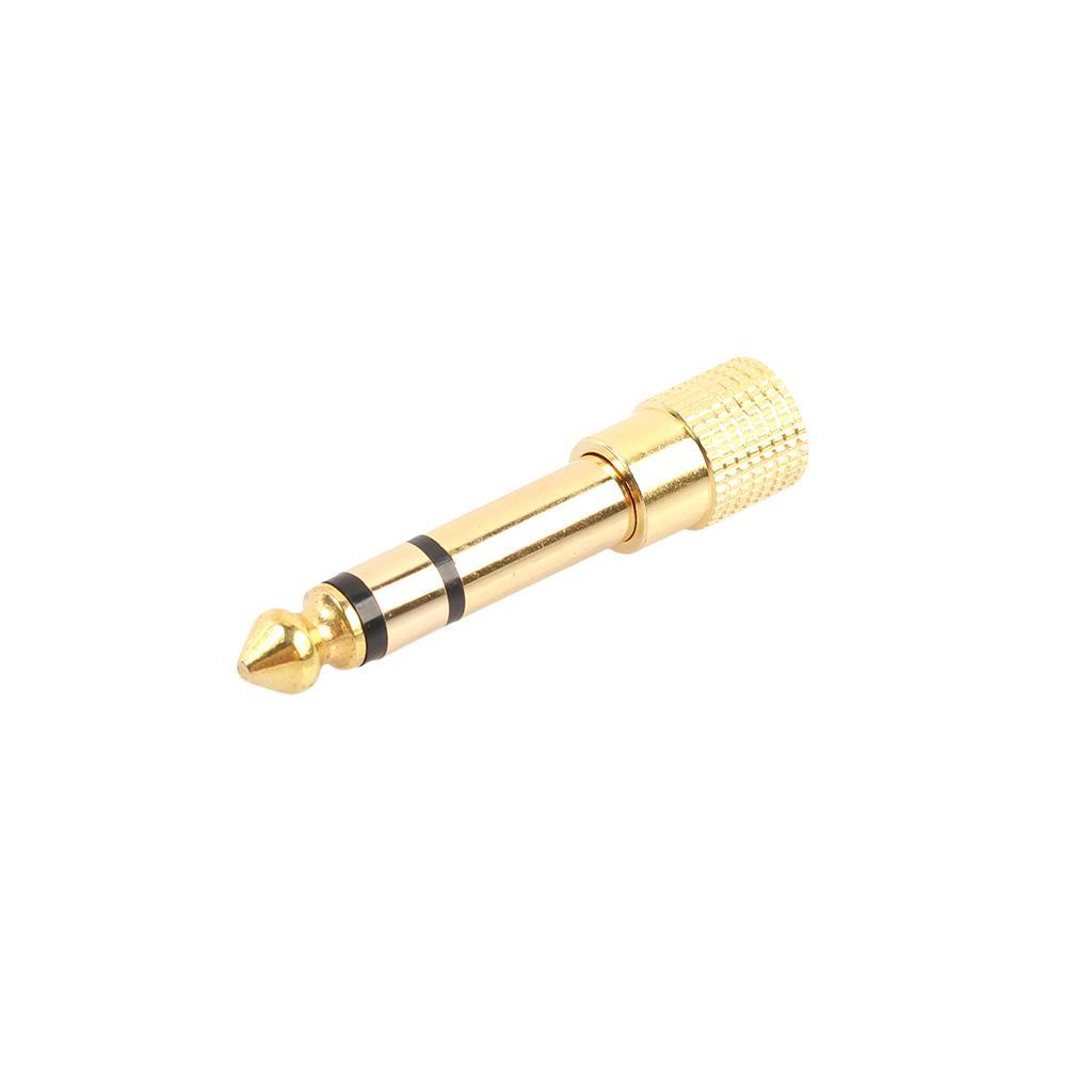 2X 6.35mm Male to 3.5mm Female Headphone Stereo 1/4" Audio Jack Adapter Plug