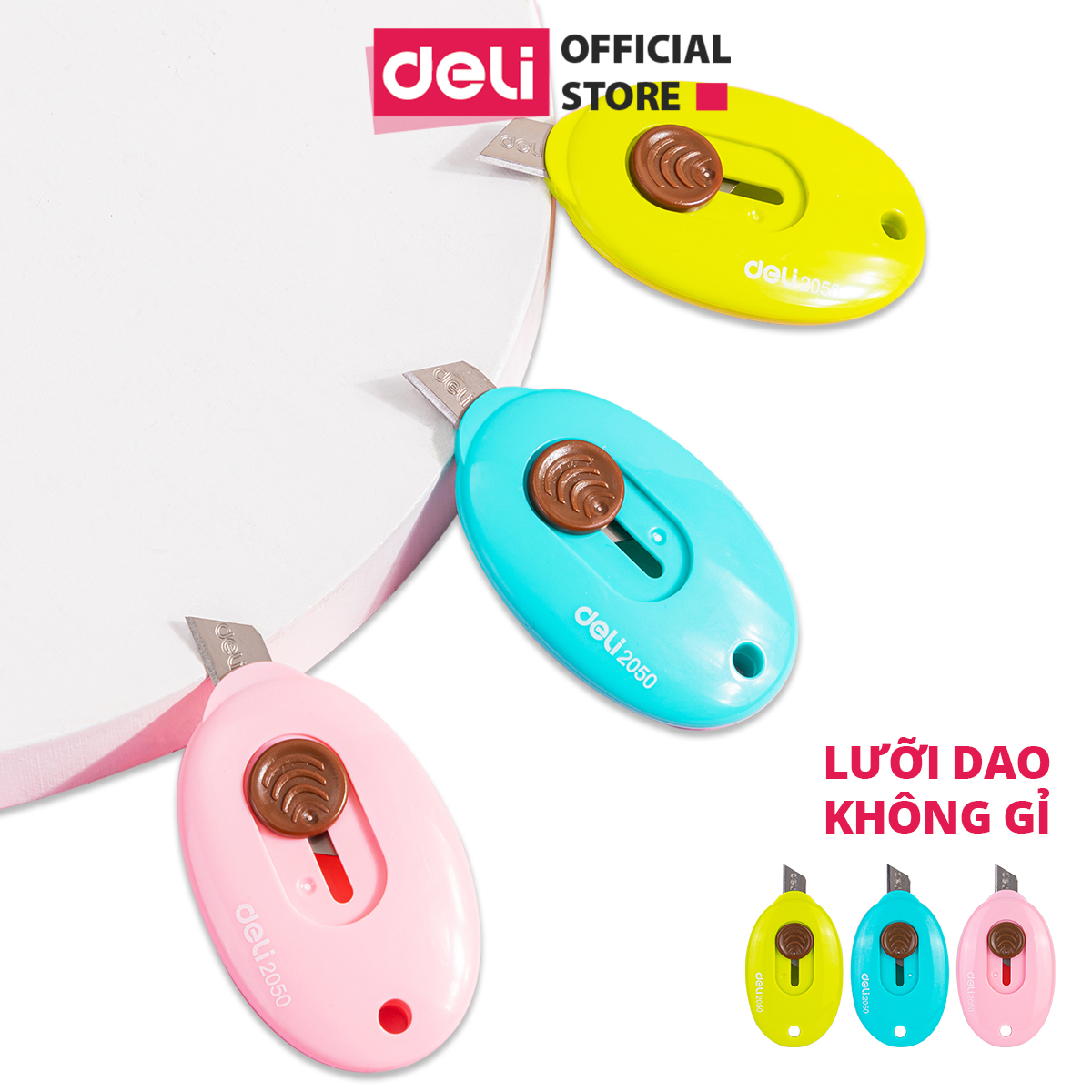 Dao rọc giấy mini 35mm Deli - E2050