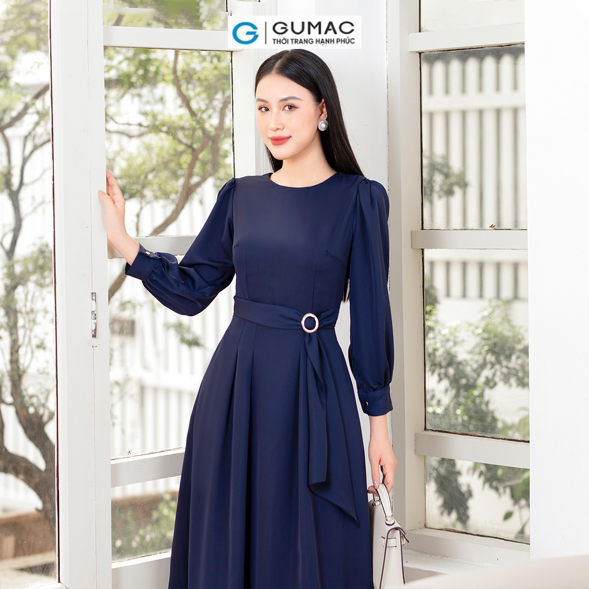 Đầm phối phụ kiện thời trang GUMAC DD10017