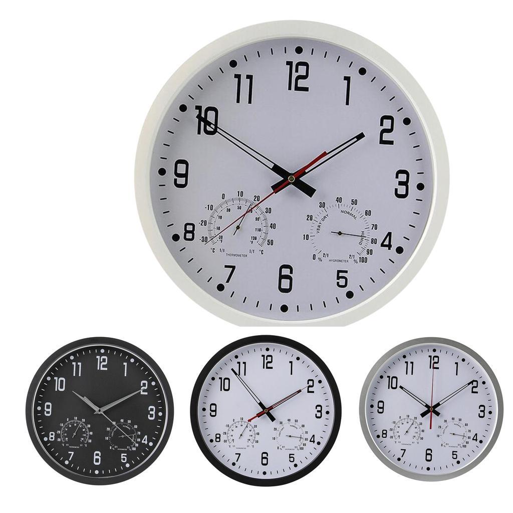 Creative Temperature Humidity Clock Wall Mounted Clock for Home Ornament