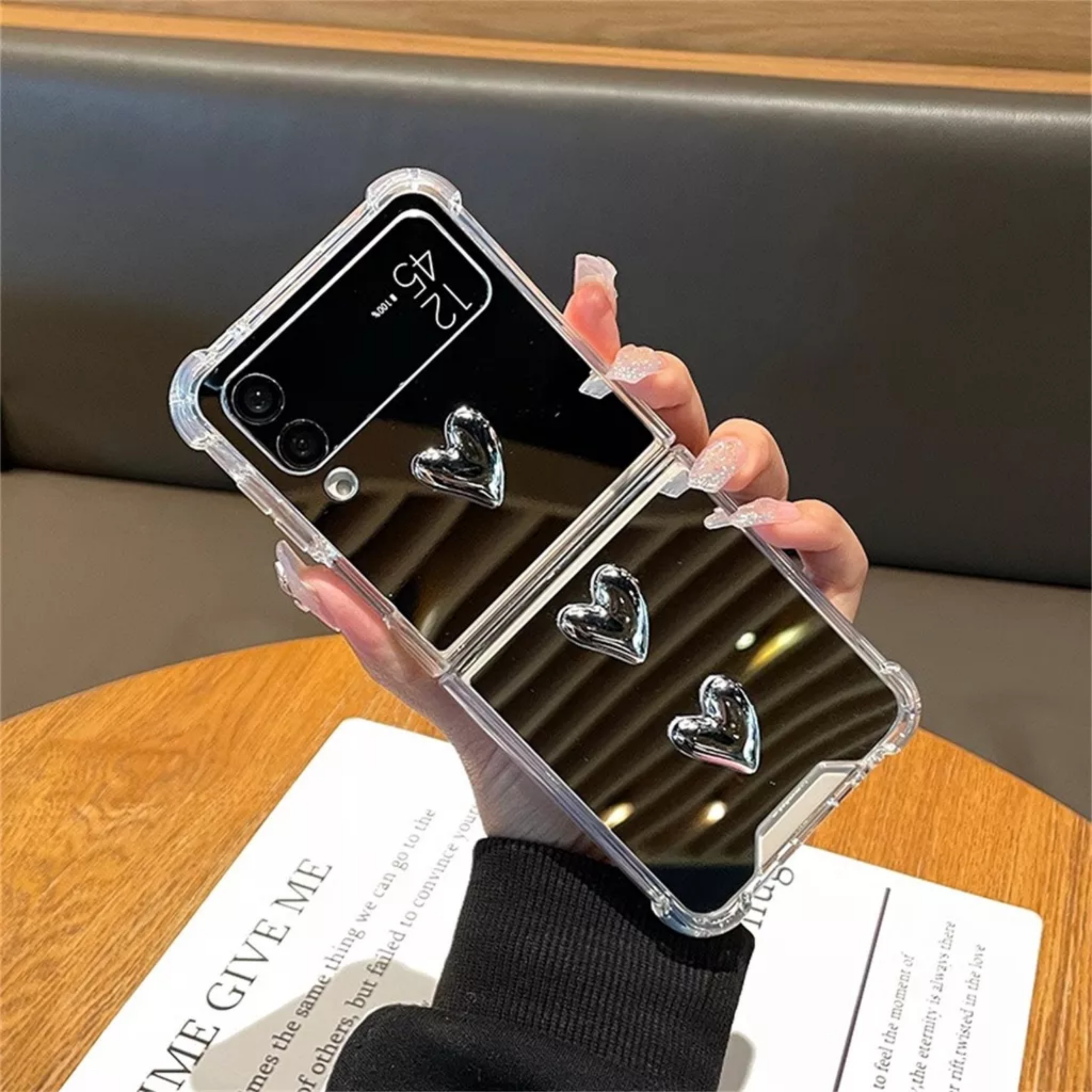 Ốp lưng cho samsung Zflip5 - Zflip3 - Zflip4 - Z flip5 - Z flip 3 -  flip 4 - Z flip3 - Z flip4 5G tráng gương siêu dễ thương