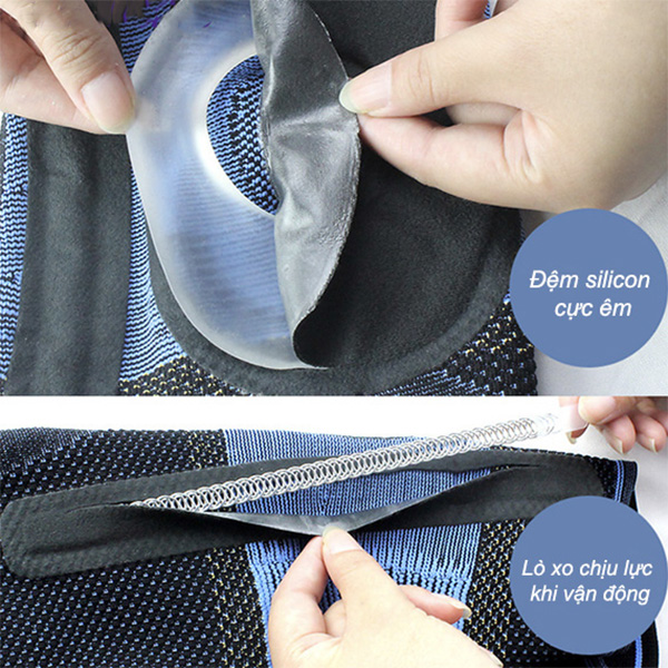 Băng Gối Thể Thao Aolikes Knee Pads Có Lớp Đệm Silicon Và Lò Xo Chính Hãng Aolikes