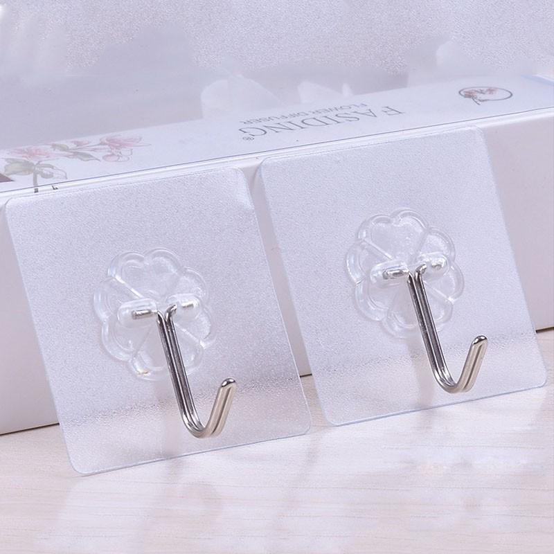 Móc dán tường siêu chắc treo đồ trong suốt tiện lợi.