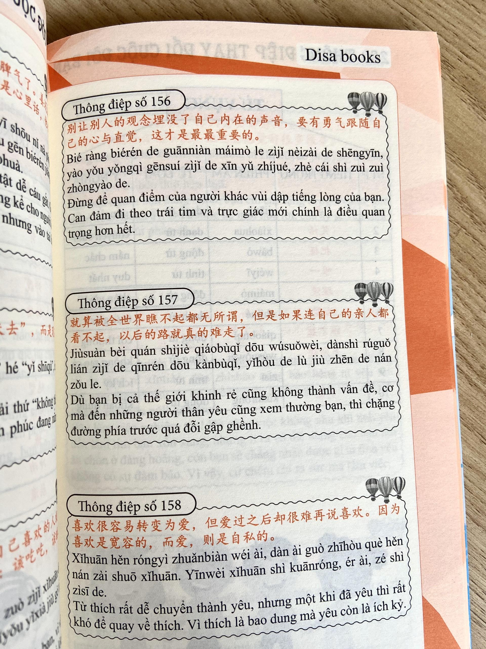 250 Thông Điệp Thay Đổi Cuộc Đời Bạn - Song Ngữ Trung Việt (Tiếng Trung giản thể, bính âm Pinyin, nghĩa tiếng Việt, DVD tài liệu đi kèm)