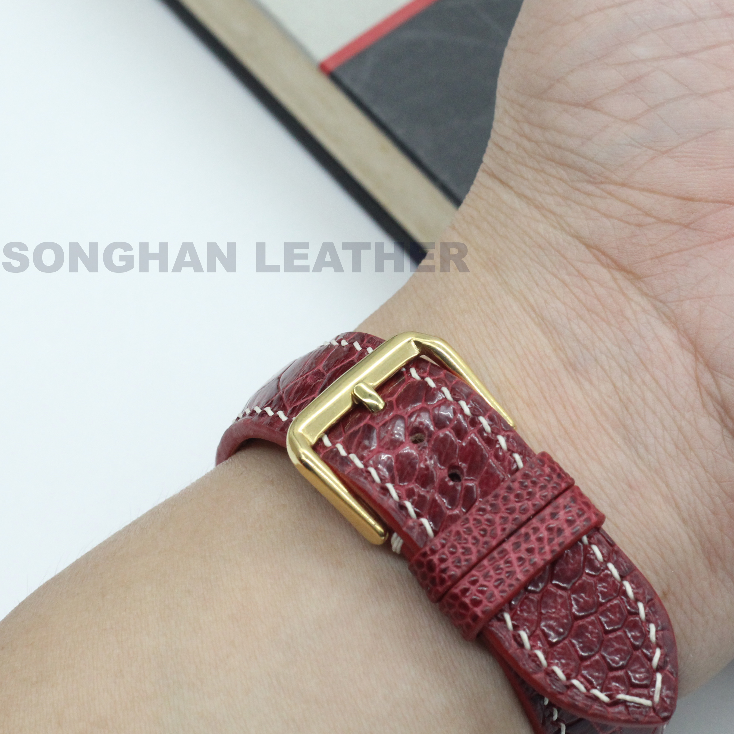 DÂY DA ĐÀ ĐIỂU THẬT HANDMADE HÀNG CHÍNH HÃNG SONGHAN LEATHER DÂY ĐEO THAY THẾ DÀNH CHO APPLE WATCH,   PHÙ HỢP CÁC DÒNG SERIES 1-2-3-4-5-6-SE-7 38mm 40mm 41mm 42mm 44mm 45mm AWOS-01T