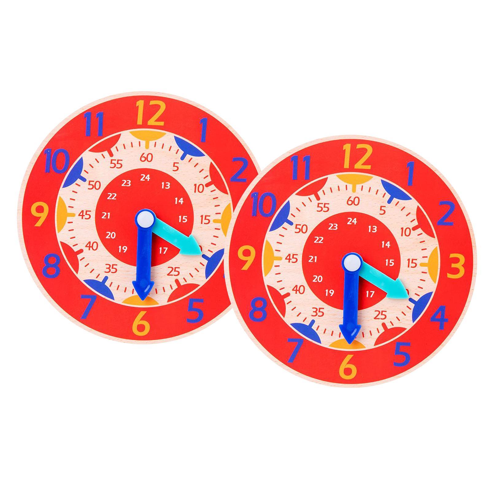 Montessori Wooden Clock Toy Teaching Aids Toys for Kids Preschool