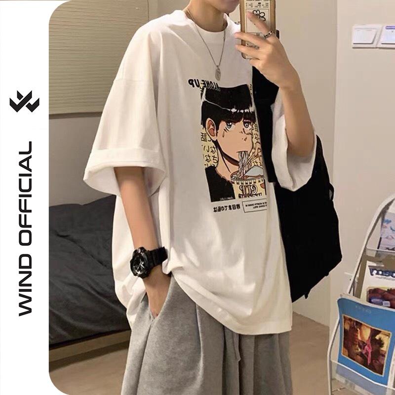 Áo phông unisex form rộng WIND bản Premium tay lỡ oversize Boy Mỳ thời trang nam nữ